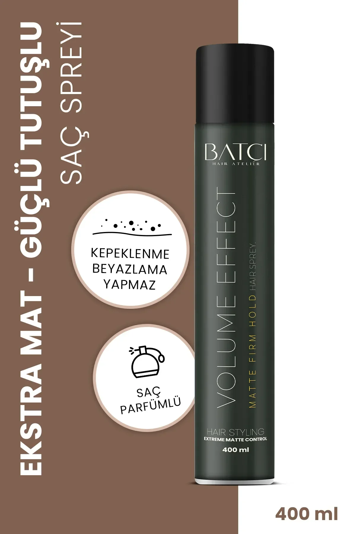 Batçı Hair Atelier Volume Effect Matte Firm Hold Saç Spreyi 400 ML