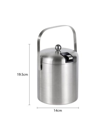 Maoyaya Lichen Taşıma Sapı Çift İzoleli Paslanmaz Çelik Buz Kovası 5lt