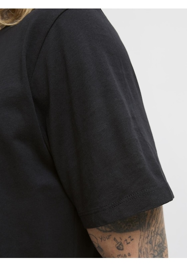 Erkek Gögüs Logo Baskili Tisört - Hayato - 12278508 Black