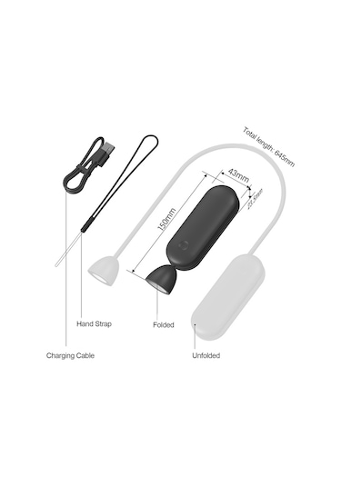 Yunboo Yakala Boyun Led Okuma Lambası - Sarı/soğuk Beyaz/ıslak Beyaz Işık, 3 Seviye Parlaklık, 1800mah Pil, Pembe Diğer