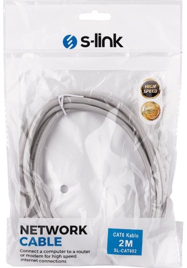 S-Link SL-CAT602 CAT6 Kablo 2 M