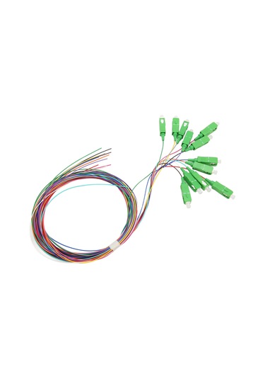 Fosenze 1.5 Metre 12 Iplikli Sc/apc Tek Modlu Fiber Optik Pigtail, Renk Kodlu Seramik Enstrüman, Fiber Optik Ağ Ve İletişim Sistemleri İçin熔接用