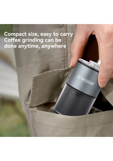 Honeybeeshop Cf Bılgı Manuel Alüminyum Kahve Değirmeni 15g 18 Ayarlı Konik Burr Taşınabilir Seyahat Kamp Espresso El Kolu
