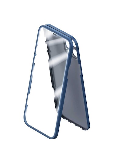 Apple Uyumlu iPhone 12 Pro Uyumlu Kılıf 360 Derece Full Koruma Kılıf Mavi -