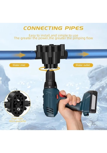 Xuweiwei Portable Mini Drill Pump Spec2 El İle Çalışan Kendinden Emişli Su Transfer Pompası Yağ Dizel Sıvılar İçin