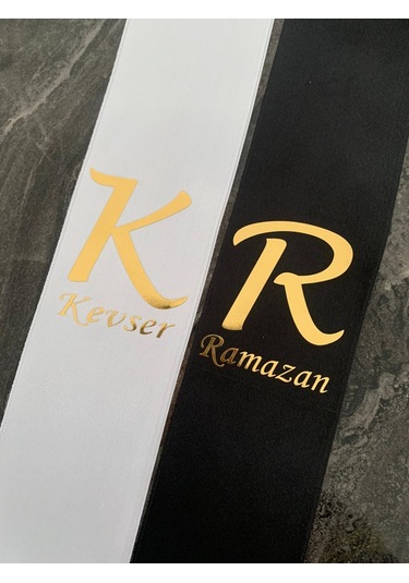 Gelin Damat Isimli Tören Takı Kurdelesi 2 Adet B-50