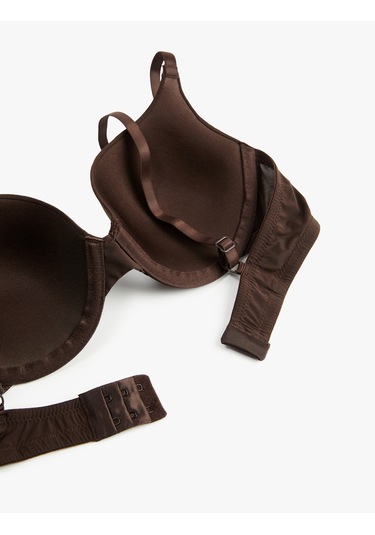 Koton Rahat Kalıp Desteksiz Balenli Sütyen Kahverengi 6wlk10009mk Kahve