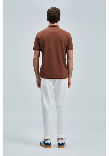 Lufian Erkek Laon Smart Polo T-shirt 111040206 Kiremit Çok Renkli