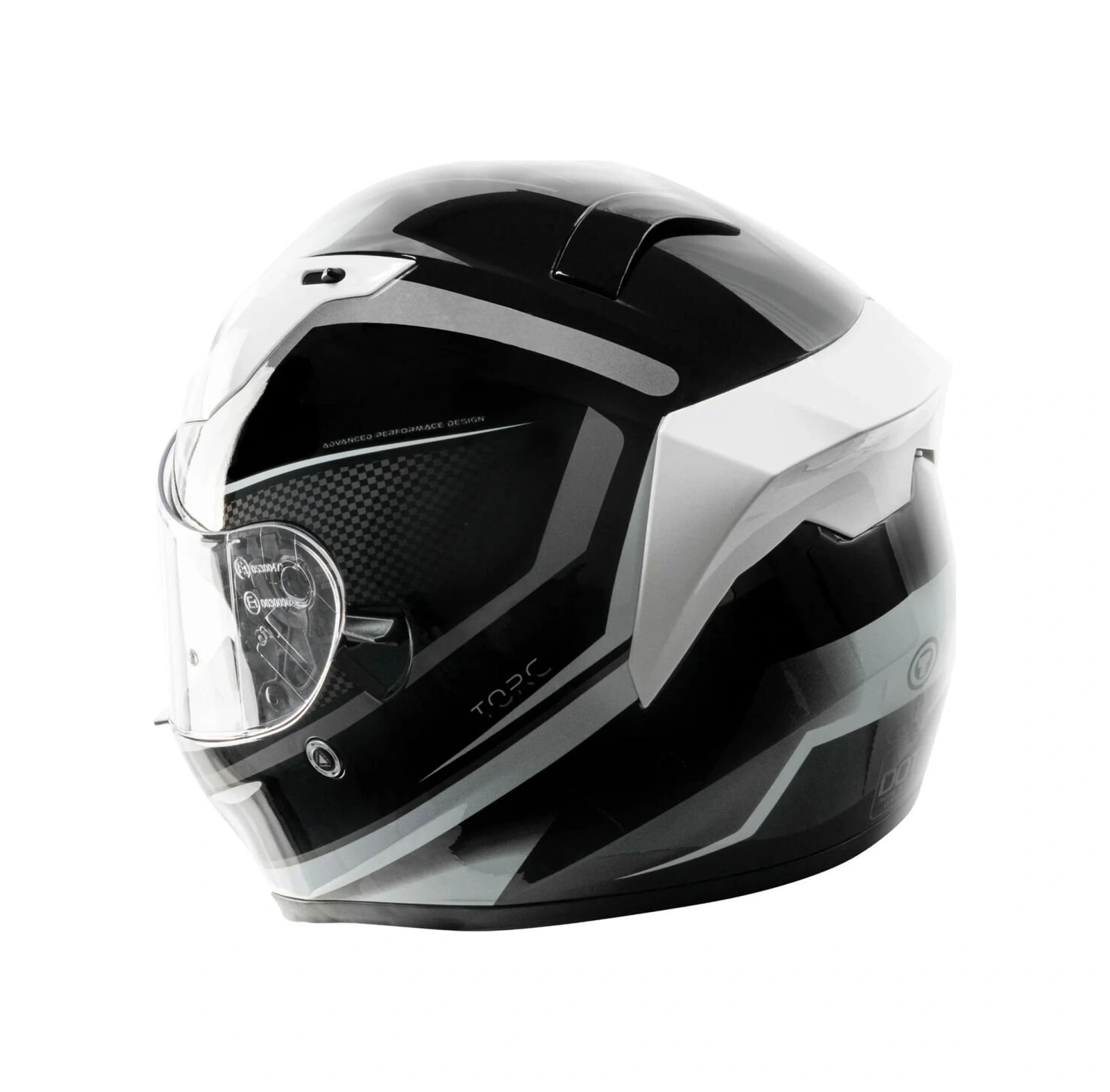 Torc T-15 Route Kapalı Motosiklet Kaskı Beyaz - Siyah