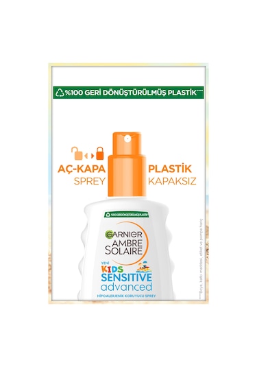 Garnier Ambre Solaire Çocuk Sensitive Advanced Güneş Koruyucu Sprey SPF 50+ 200 ML