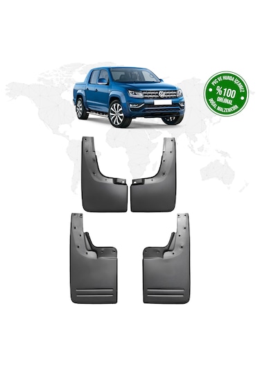 Volkswagen Amarok 2011 - 2020 Model 4'lü Paçalık Çamurluk - Tozl