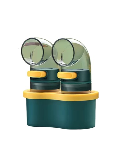 Kantitatif Kontrol Tuz Tankı Kontrol Baharat Kutusu Baharat Kutusu Ev Mutfak Baharat Şişesi Tuz Serpin 2pcs Koyu Yeşil