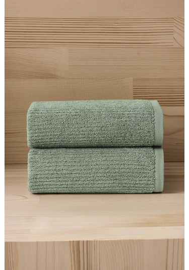 Pana 303 - Yeni Trend, 50x90cm. 2ad. Premium Havlu Seti Yeşil