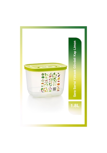 Tupperware Sera Serisi Yüksek Gövdeli Kap 1.8L Limon