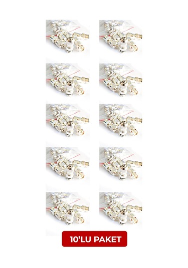 Powergate Bnc-05, Vidalı, Bnc Konnektör, 10 Lu Paket 10+10lu Paket