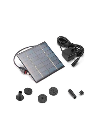 Ximistore9 Güneş Enerjili Bahçe Çeşmesi Seti - 4 Püskürtme Başlıklı Sessiz Pompa İle Şık Dekor Diğer