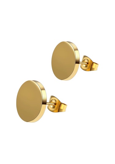 Waves And Pebbles Nokta Küpe Gold Gold