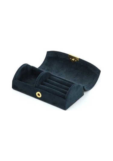 Dancemonkey Cbtx Taşınabilir Seyahat Kemerli Takı Kutusu - Küpe, Bileklik Organizatörü, Lacivert Lacivert