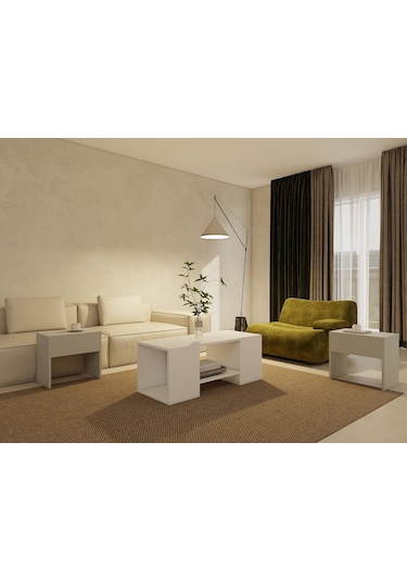 Lupo Orta Sehpa Külgri-beyaz Gri