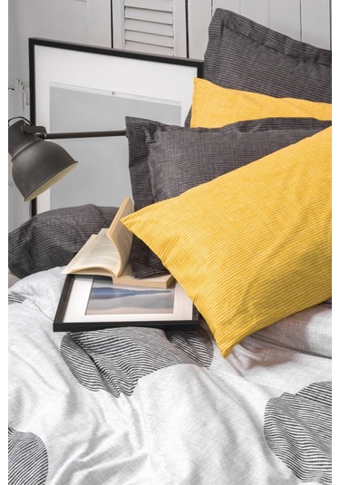 Modern Çift Kişilik Nevresim Takımı Dappled Sarı