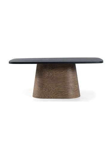 Barocco İtalyan Still Oval Ahşap Yemek Masası 100x190 Ceviz - Siyah