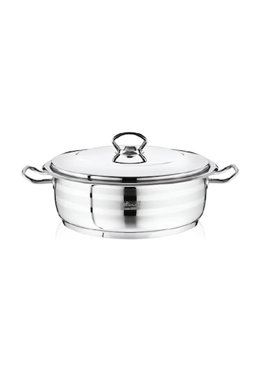 Safinox Flavia Çelik Kısa Tencere 34X13 CM-10 Litre