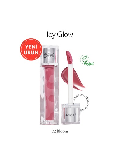 Muzigae Mansion Uzun Süre Parlak Görünüm Sunan Lip Gloss Icy Glow 02 Bloom 02 Bloom
