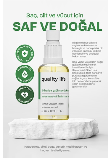 Quality Life Biberiye Saç Bakım Yağı 50 ML