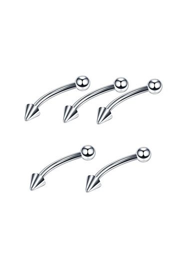 Dolıty 110x Göbek Takısı Piercing Kulak Burun Piercingi 1.2x10mm Gümüş