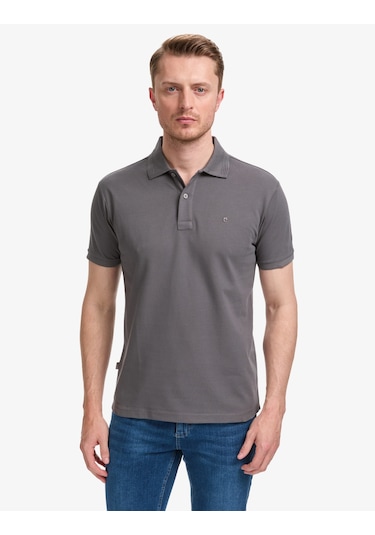 Pierre Cardin Erkek Koyu Gri Tişört Basic 50321128-vr080