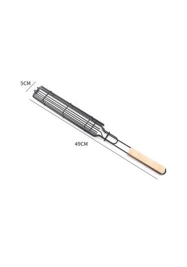 Didadodo Pratik Izgara Sepeti - Paslanmaz Çelik Şişlerle Balık Ve Sebze Pişirme 4'lü Set