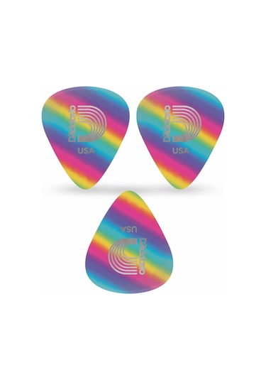 Daddario 1crb2-3 Gitar Penası 3 Adet 0,50mm. Celluloid Rainbow Lıght