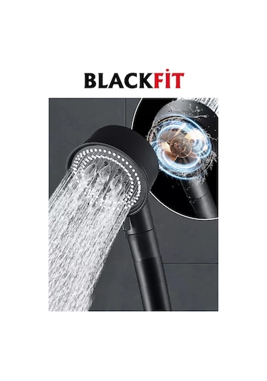 Dalgalı Kol Siyah Duş Seti Pervaneli Duş Başlığı Duş Çeşmesi Lavabo Mutfak Bataryası Siyah