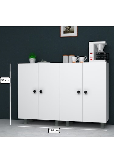 Çok Amaçlı Dolap Mutfak Kiler Dolabı 120 Cm