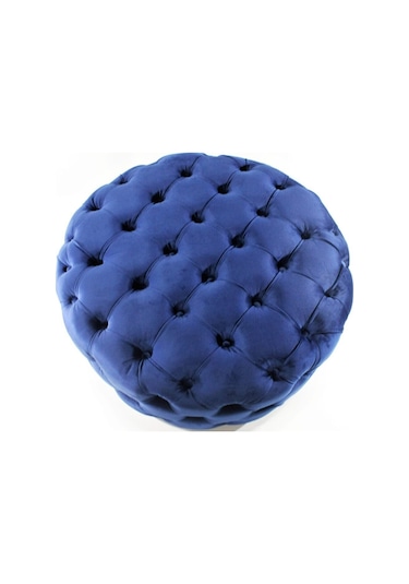 Yuvarlak Chester Model Kapitoneli Oval Orta Puf- Modern Puf