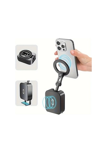 Cordial Siyah Manyetik Araç Telefon Tutucu - Seyahat Ve Ev Kullanımı İçin Ayarlanabilir