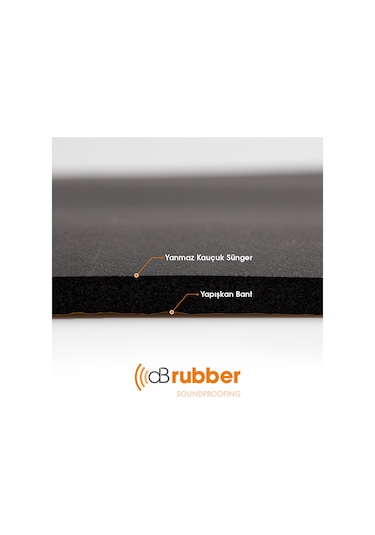 Dbrubber Teker Davlumbaz Oto Ses Yalıtımı Firex Sünger Db Rubber 12Mm 50 X40 Cm
