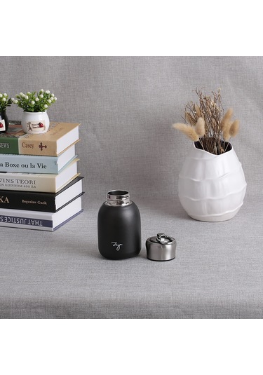 Youtek 304 Paslanmaz Çelik 300ml Siyah Isı Saklama Termos Bardak - Ofis, Plaj Ve Yolculuklar İçin Uzun Süre Isı Tutar