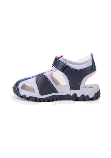 Kiko Kids Erkek Bebek Sandalet Arz 2399 Lacivert - Beyaz - Kırmızı Beyaz - Lacivert - Kırmızı
