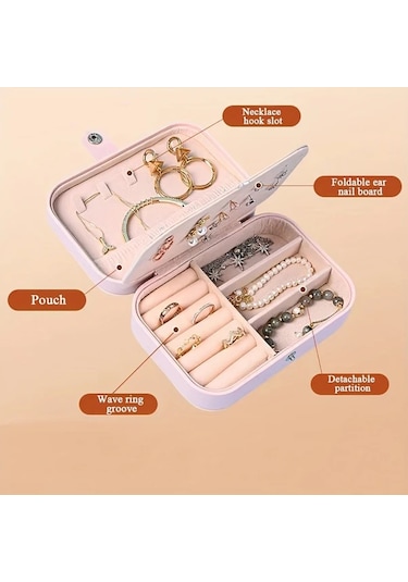 Willowhaven 1 Adet Kişiselleştirilmiş Takı Kutusu, Siyah Dikdörtgen Büyük Kapasiteli Yüzük Kutusu, July