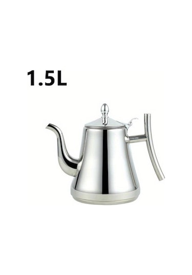 1.5l Kalınlaştırıcı Paslanmaz Çelik Çaydanlık Tencere Su Isıtıcısı Otel Restoran Ev İndüksiyon Pişirme Çiçek Çaydanlığı Kahve Sürahisi ALtın