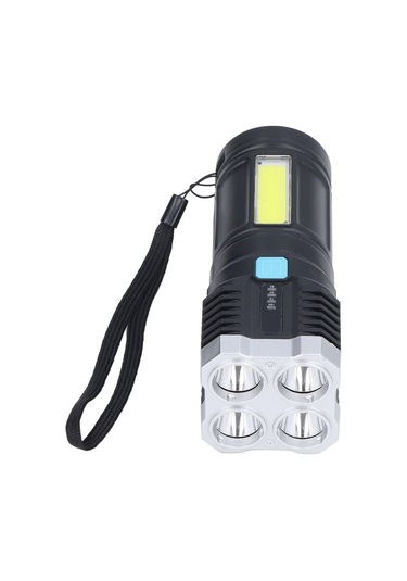 Ximistore9 Plastik Dört Lü Led+cob Feneri, 1200mah Usb Şarjlı, 4 Işık Modu, Ev Ve Dış Mekan İçin, Pil Dahil Diğer