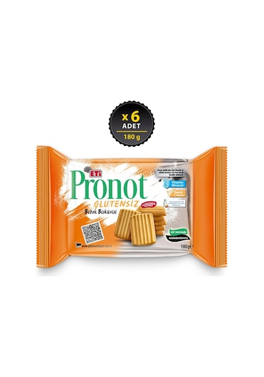 Eti Pronot Glutensiz Bebek Bisküvisi 6 x 180 G