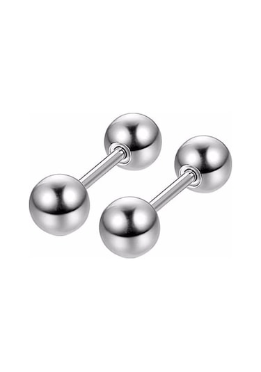 Tezzgelsin Unisex Hipoalerjenik Gothic Punk Paslanmaz Çelik Küpe Gümüş