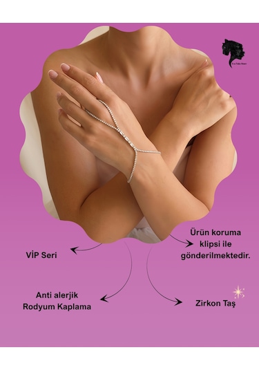 Vip Özel Seri Damla Model Zirkon Taşlı Şahmeran Gümüş