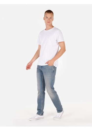Colins 044 Karl Normal Kesim Düşük Bel Düz Paça Mavi Erkek Pantolon Cl1071559 Denim