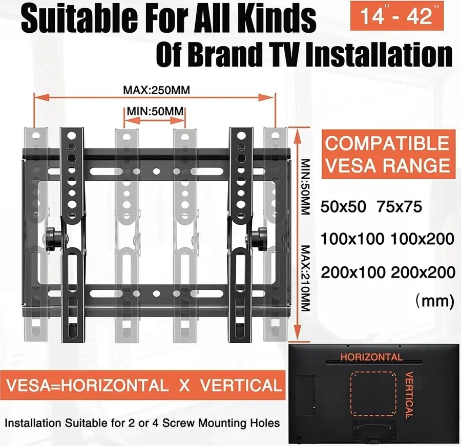 Bravus Duvara Monte Tv Braketi 14"-42" 38677247