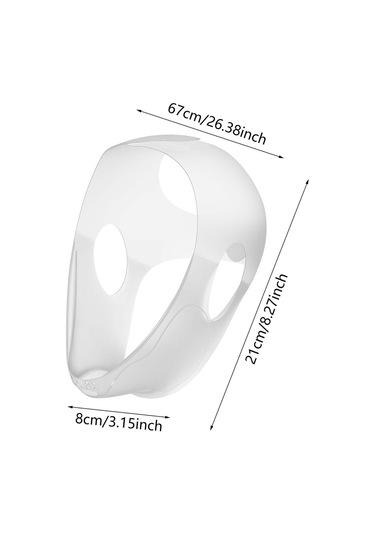 Homyl Buz Baş Sarma Evrensel Rahat Silikon Yüz Paketi Çene Için Beyaz