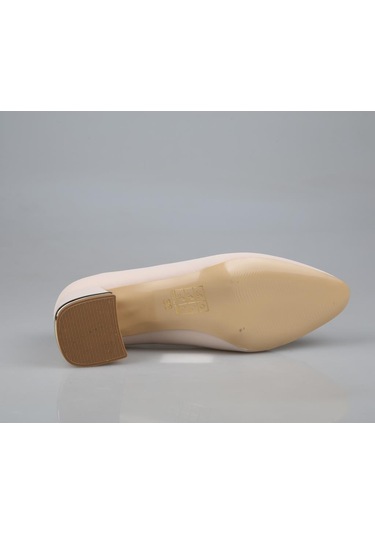 Feles 077-3368-21 Krem Kadın Topuklu Ayakkabı Krem