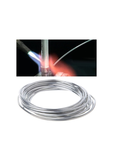 Hombey Alüminyum Flüksli Teli - Araç Klima, Buzdolabı, Soğutucu Tamiri İçin 450 C Erime Noktası, 3 Metre Paket